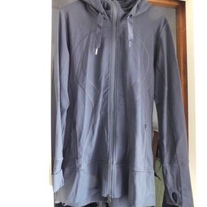 Black tunic zip up hoodie